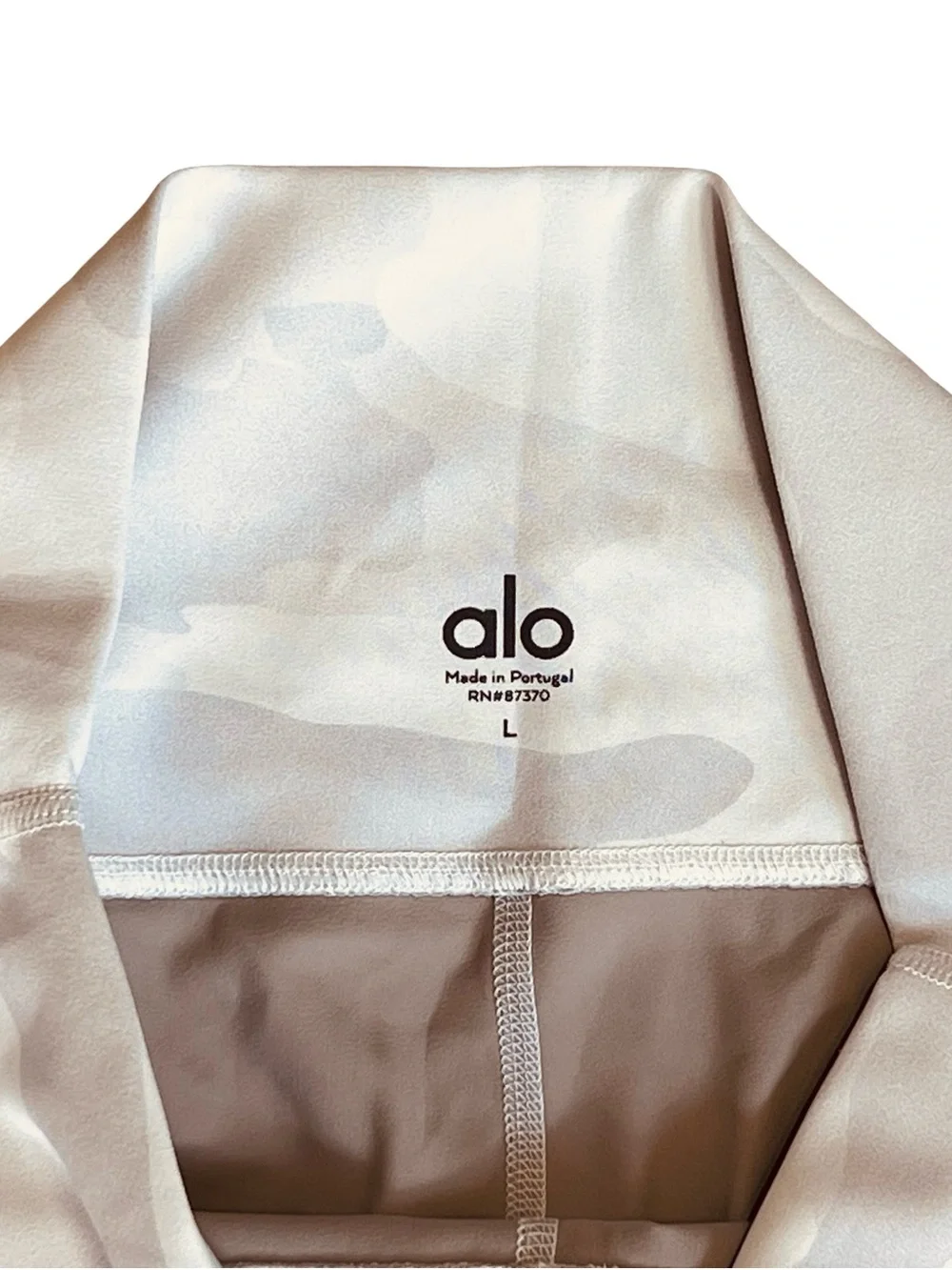 Alo Yoga Women’s Sz L Gray White Leggings High Rise Camo Vapor